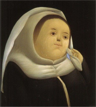 Fernando Botero Painting - Priora Fernando Botero